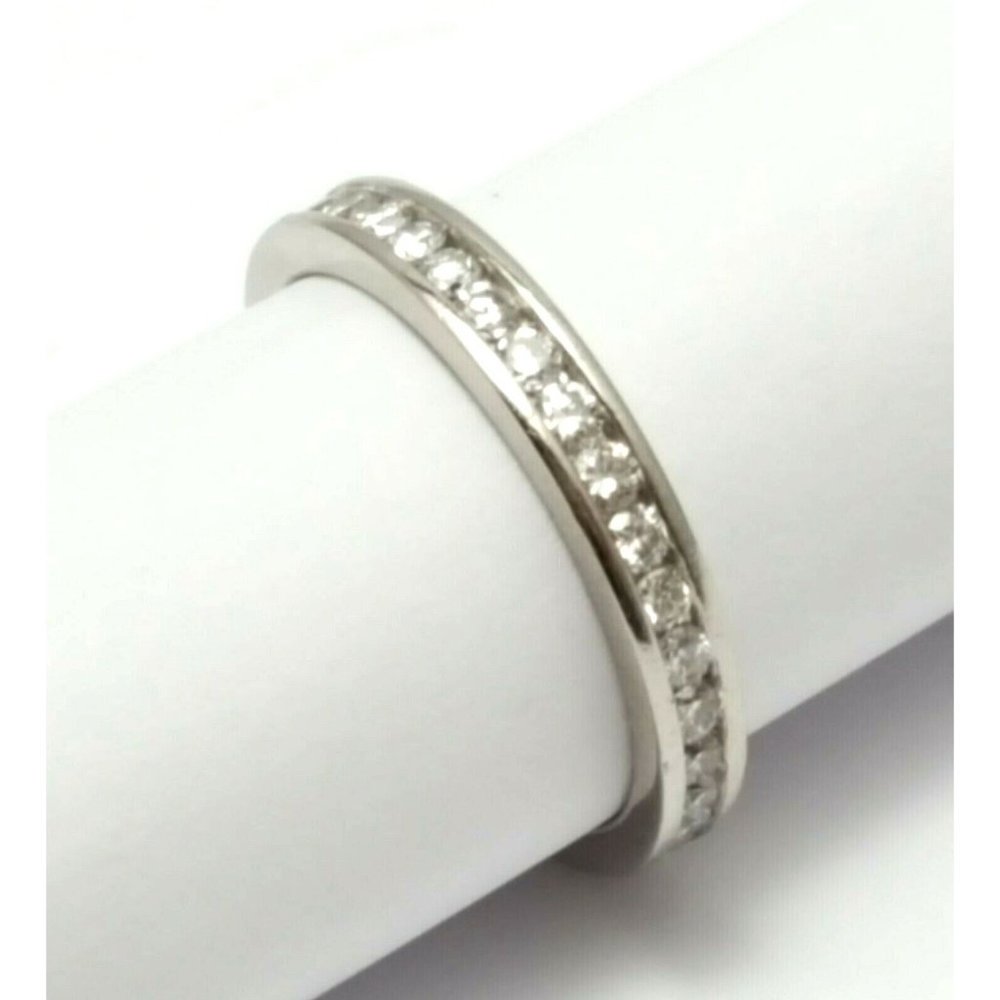 Exquisite Solid Designer Platinum Diamond Eternit… - image 6